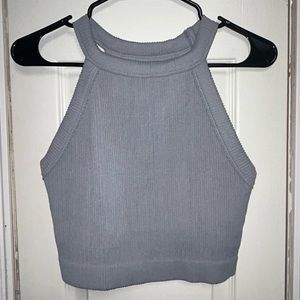 Gray Aerie Ribbed Racerback Tank